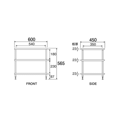 SN-2060 オーディオラック3段 幅60㎝