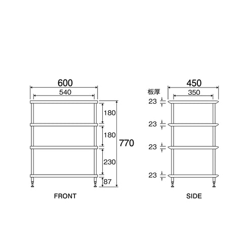 SN-3060 オーディオラック4段 幅60㎝
