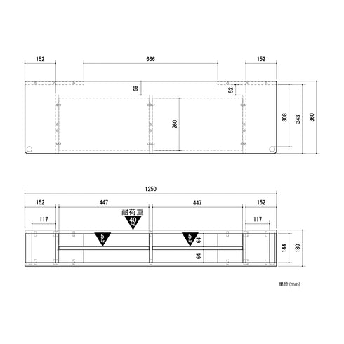 AS-125CTW ちょい足しラックダブル 幅125cm