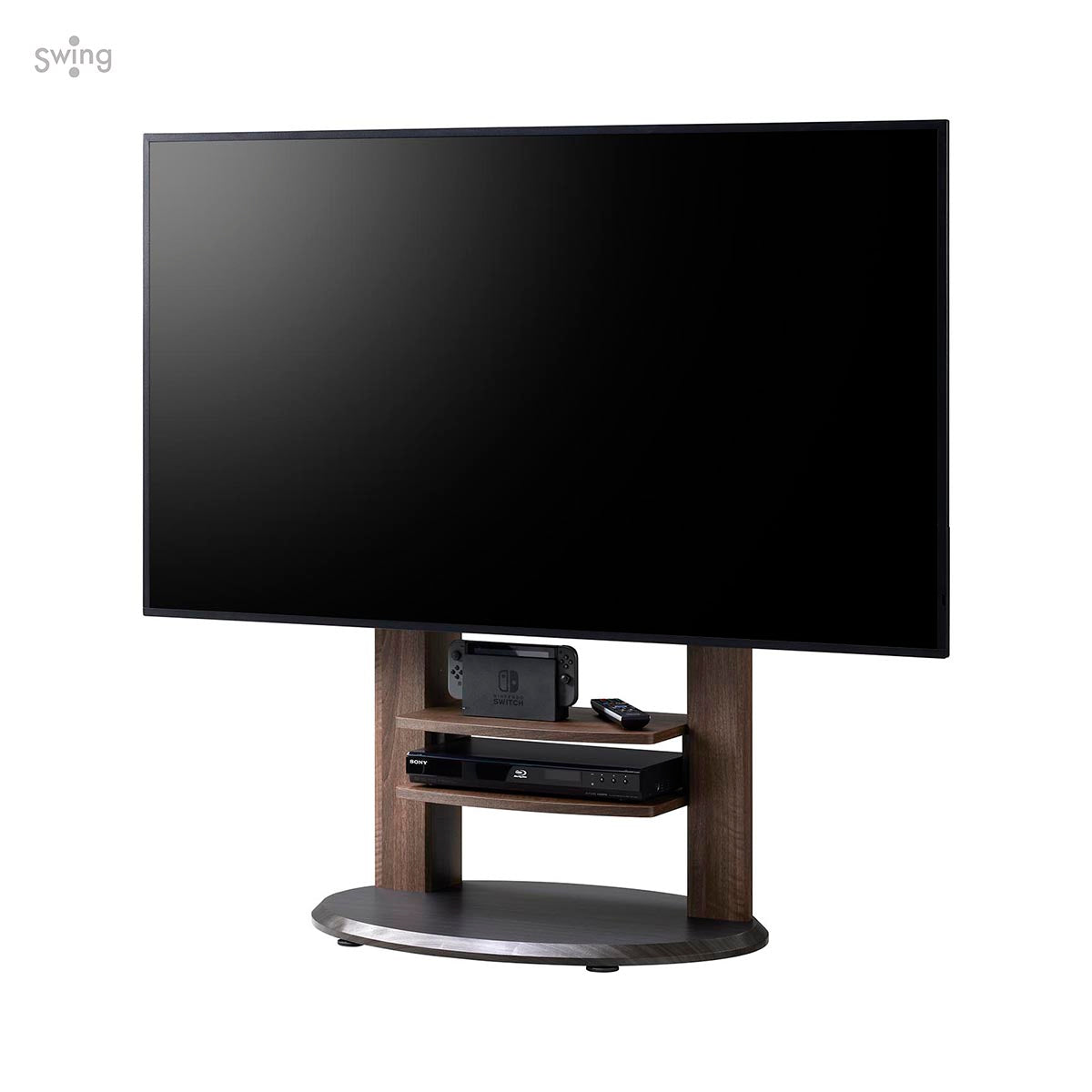 キャスター付き フロアスタンド-WS-H800-ダークブラウン – asahiwood