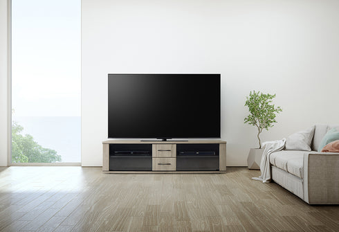 AS-MCD1500-GB キャスター付きグレージュテレビ台 幅150㎝