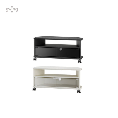 AS-KAD740 キャスター付きテレビ台 コーナー 幅74㎝