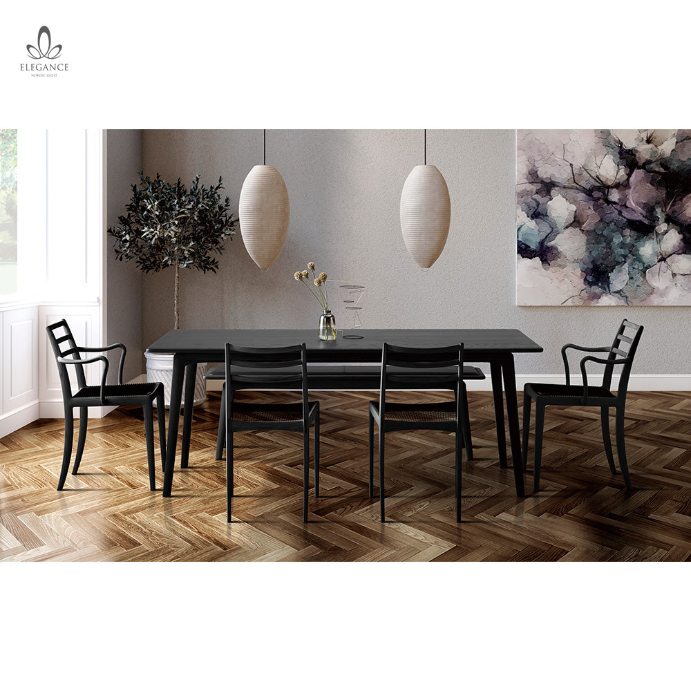 ELEGANCE NORDIC LIGHT】アームチェア-ブラック木目 – asahiwood