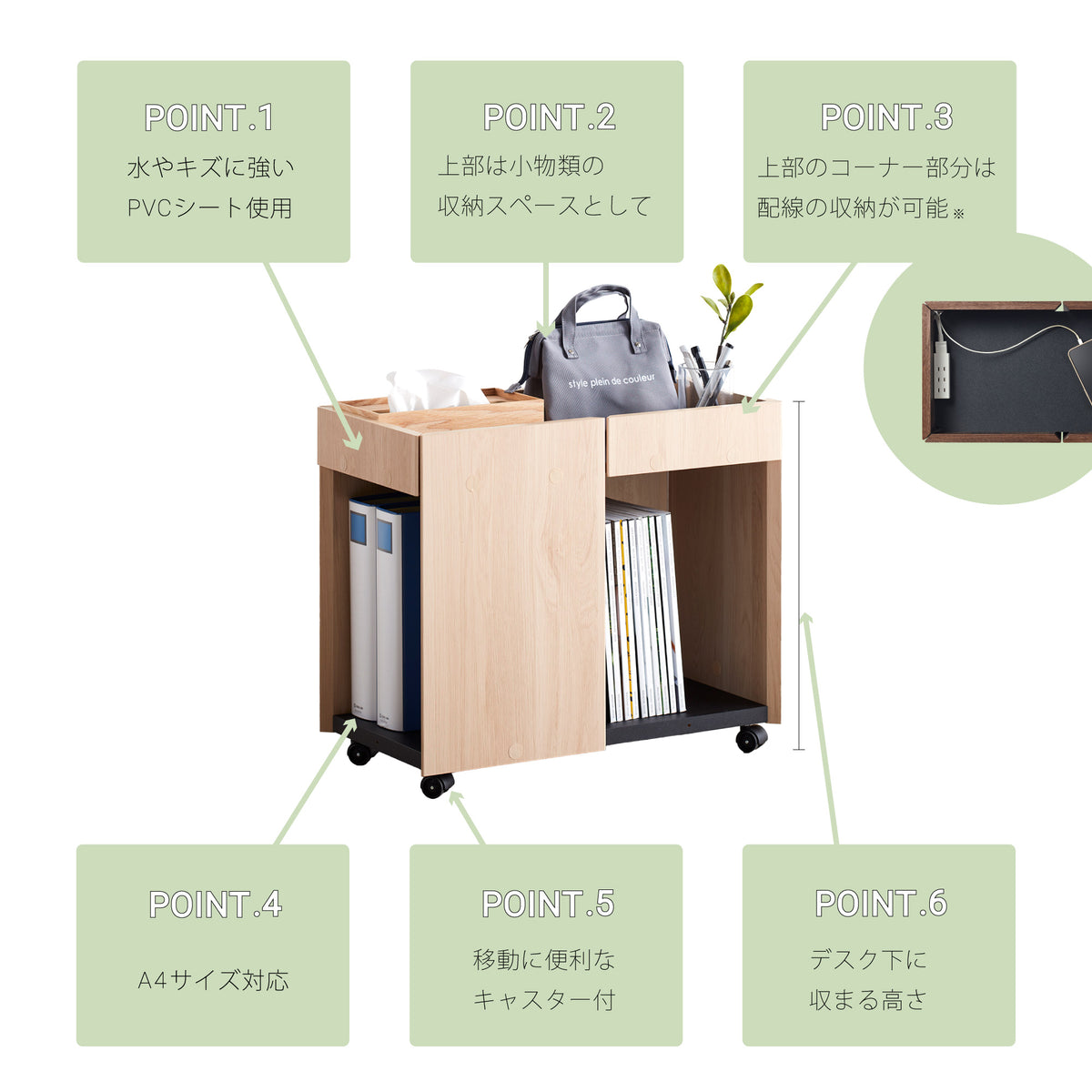 WPM-5060DE デスクワゴン 幅59cm – asahiwood
