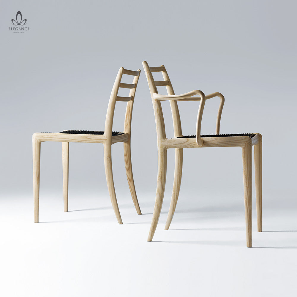 ELEGANCE NORDIC LIGHT】アームチェア-ブラック木目 – asahiwood