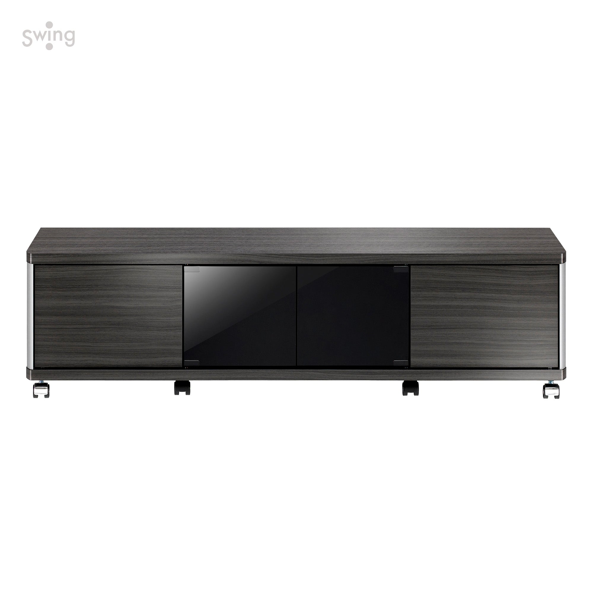テレビボード　AS-GD1400L AS-GD1400L キャスター付きテレビ台 幅約140㎝ アッシュグレー ロー
